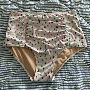 Kortni Jeane Large Mini Fruit Salad Ruched 2.0 Bottoms GUC